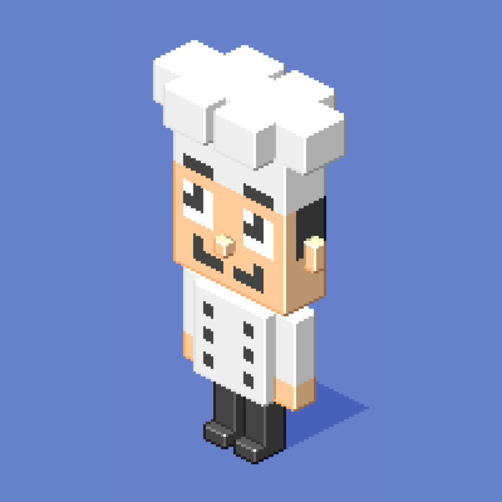 Chef isometric pixel character – ComicHouse